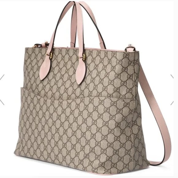 GUCCI RARE Monogram GG Supreme Diaper Tote Bag & Changing Mat - Picture 3 of 12